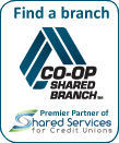 Find a branch: Co-Op Shared Branch - Premier Partner of Shared Services for Credit Unions logo